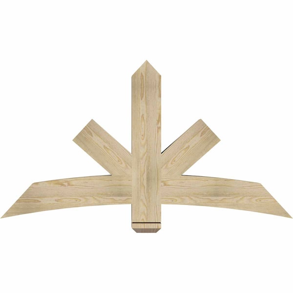 Ekena Millwork Alberta Rough Sawn Timber Gable Bracket, Douglas Fir, 60"W x 32"H x 6"D x 6"F, 13/12 Pitch GBW060X32X0606ALB00RDF - main